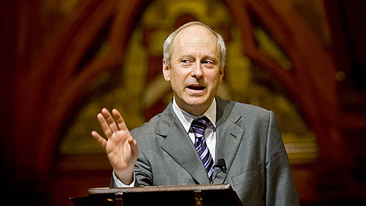 Justice with Michael Sandel backdrop