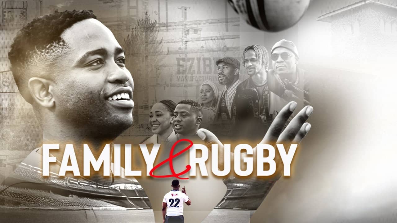 Family and Rugby backdrop
