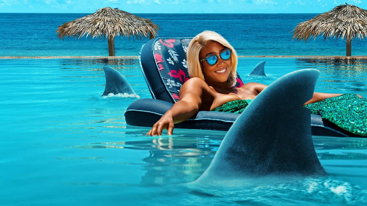 Tiffany Haddish Does Shark Week backdrop