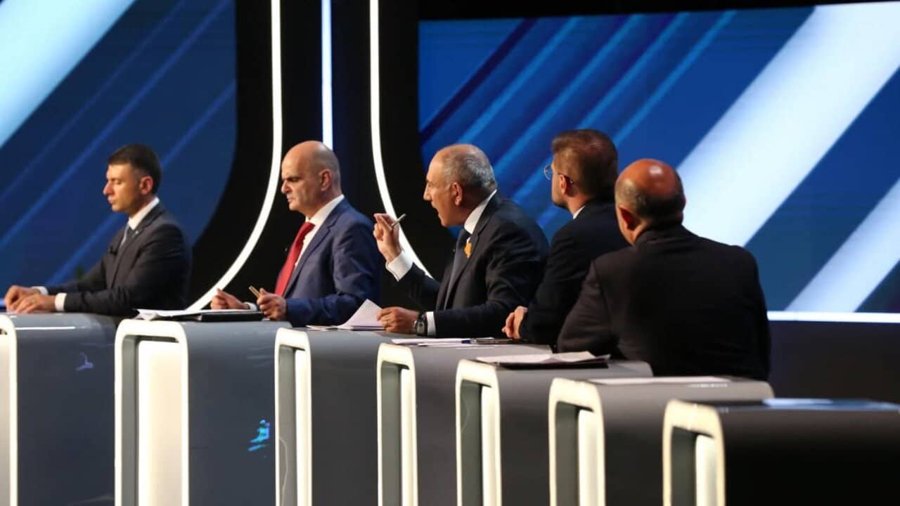 "Armenia Elects" TV Debate backdrop