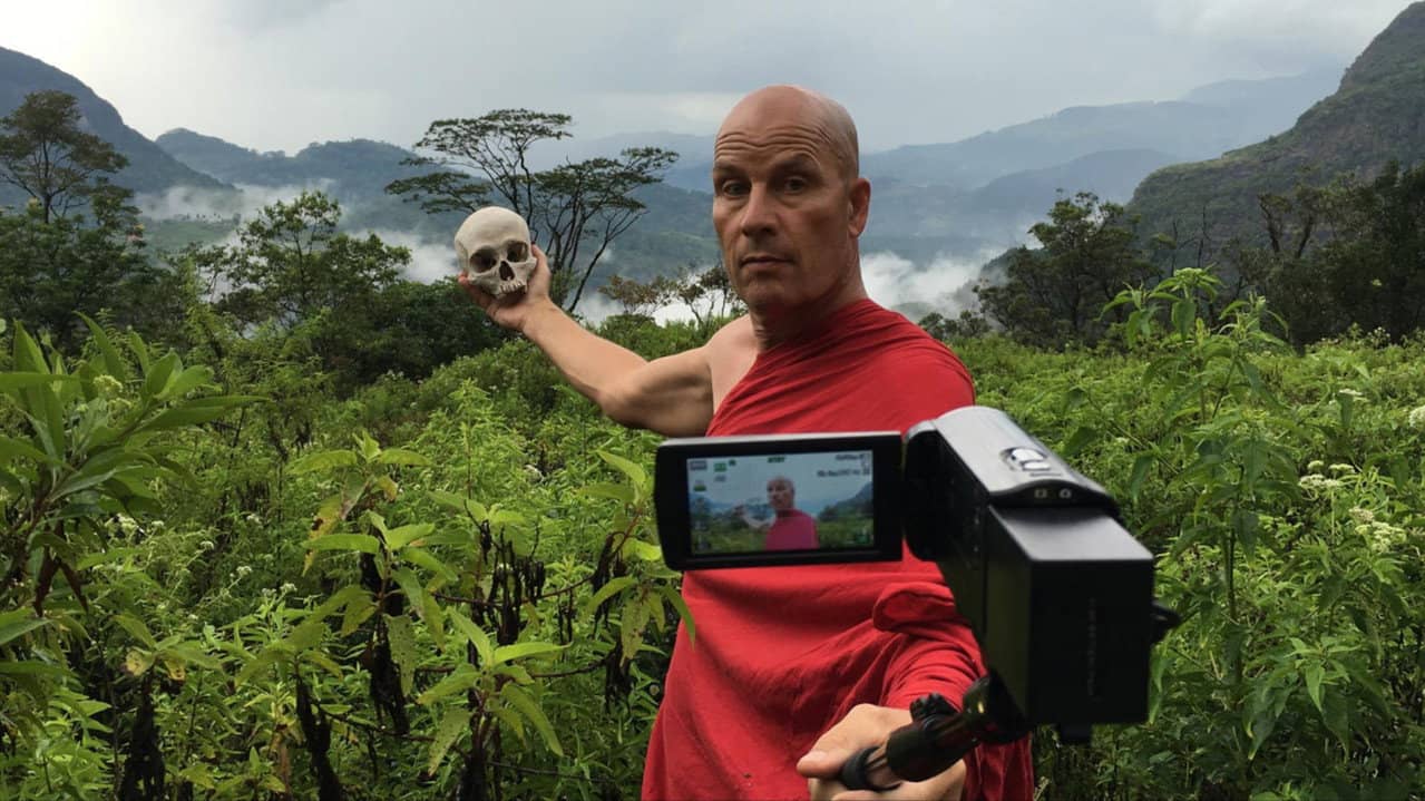 The monk backdrop