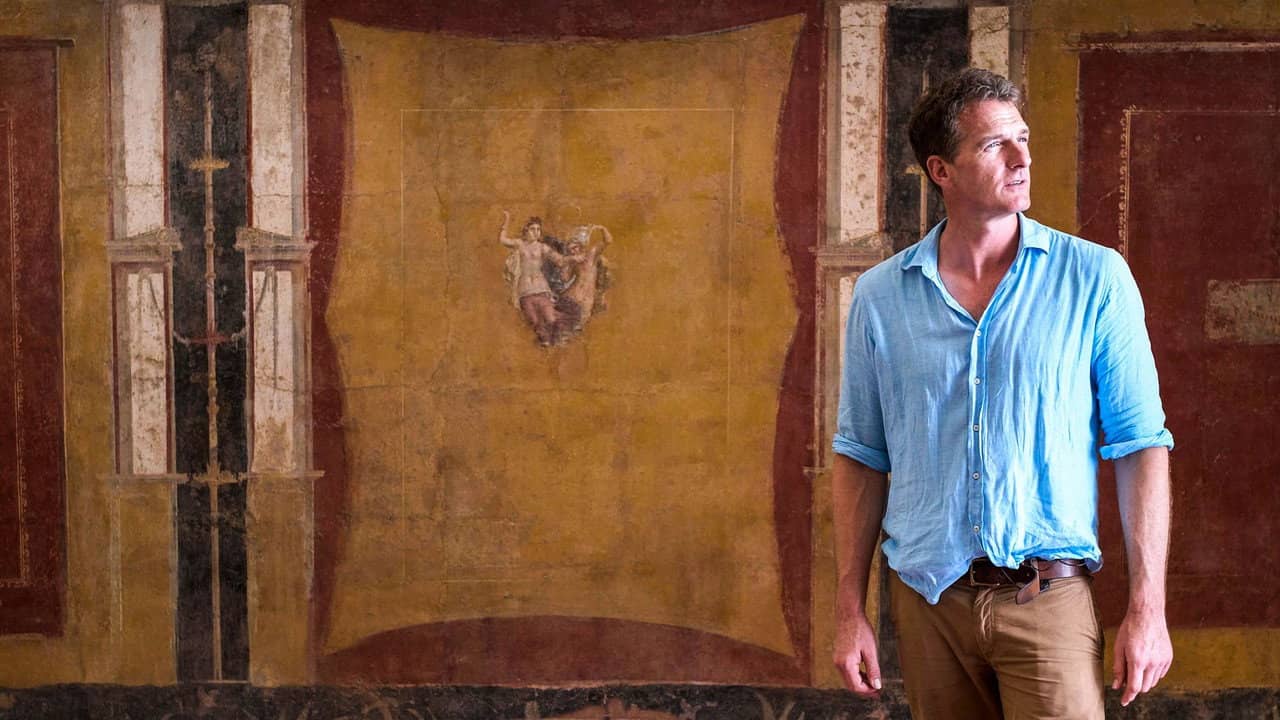 Pompeii: The Discovery with Dan Snow backdrop