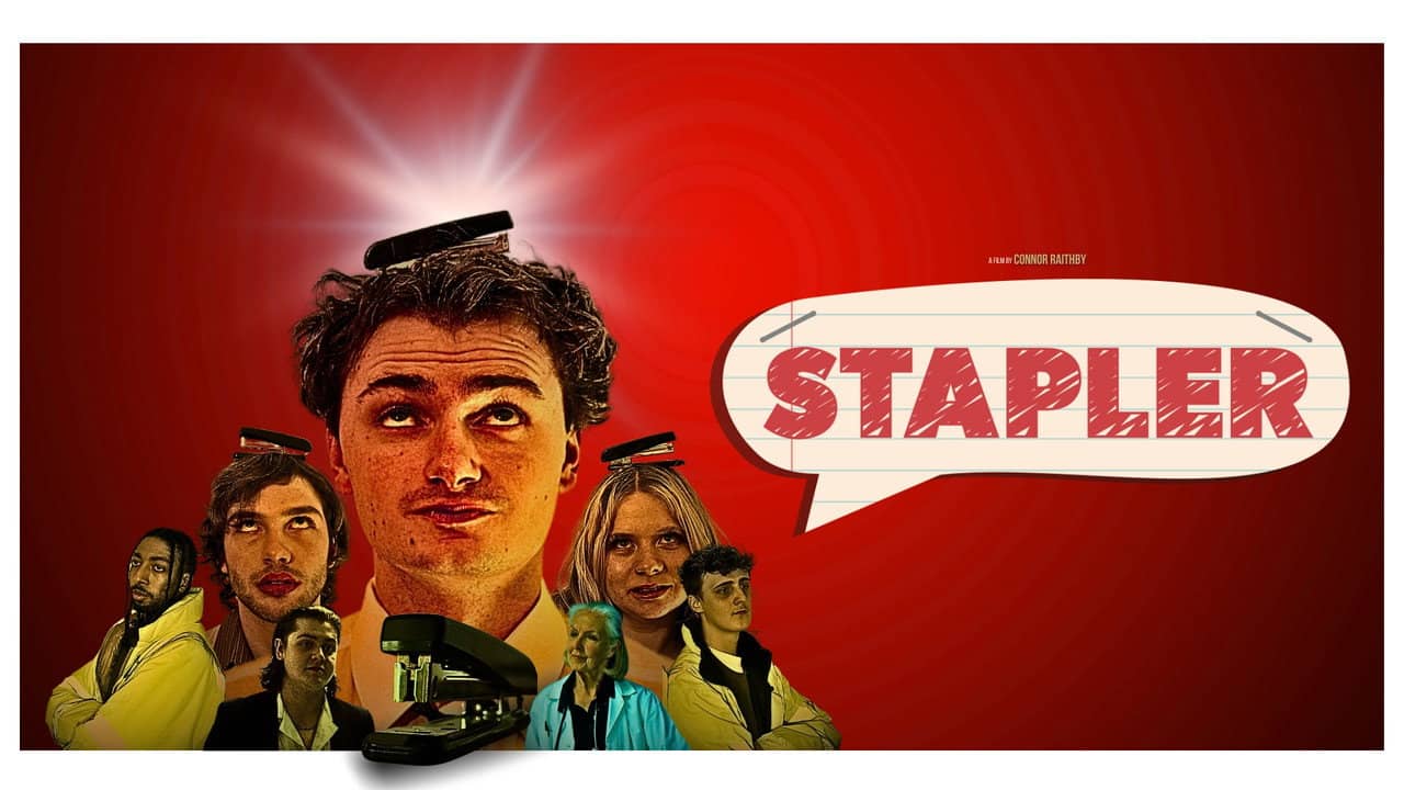 Stapler backdrop