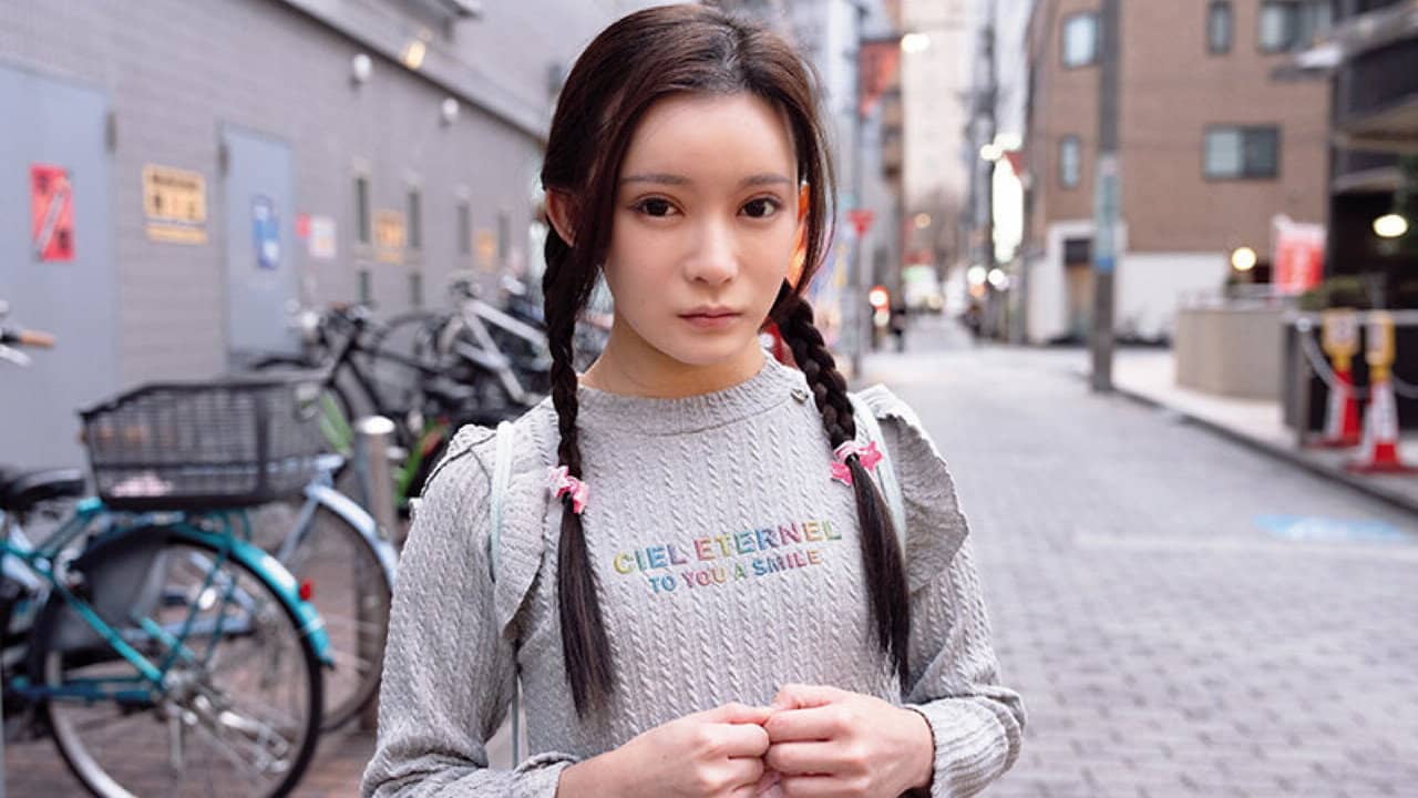 SUJI-245 - The girl I happened to talk to was cute... Following and molesting, forced masturbation posting, invading a girl's room, braided, small breasts, shaved, Yuka-chan, 136cm, Miyoshi Yuka backdrop