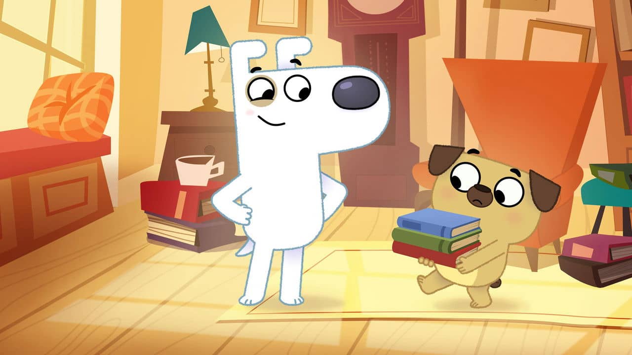 Dog Loves Books backdrop