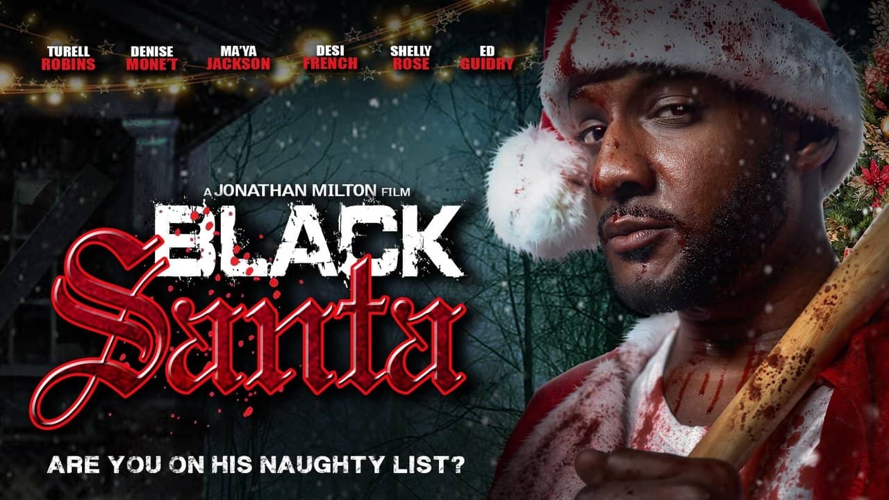Black Santa backdrop