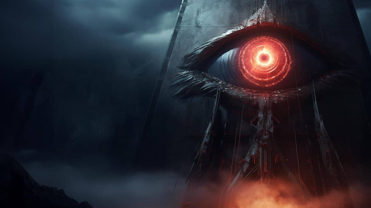 The Eye and the Wall backdrop