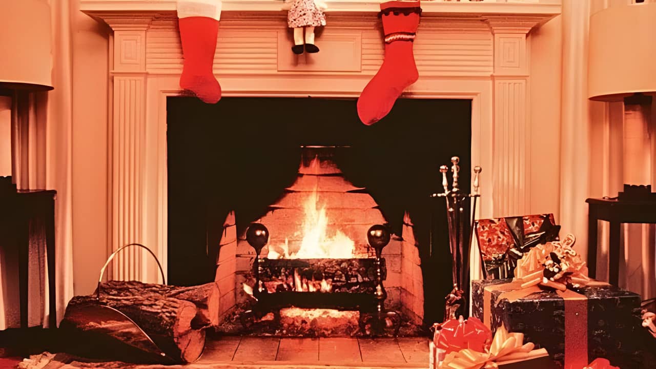 The Yule Log backdrop