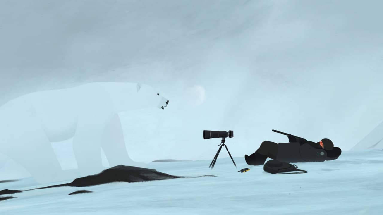 The Uncertain Snow backdrop
