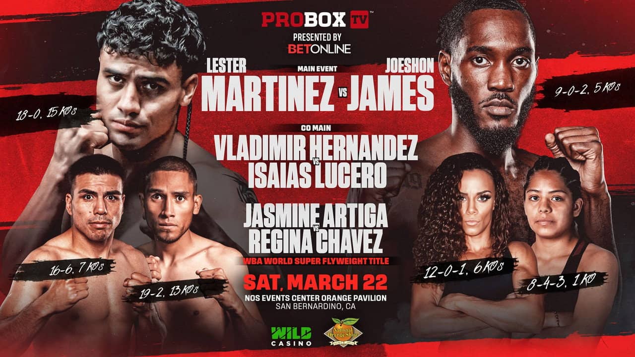 Lester Martinez vs. Joeshon James backdrop