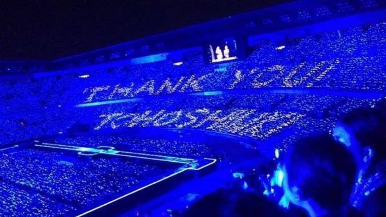 TVXQ! LIVE TOUR 2013 ~TIME~ FINAL in NISSAN STADIUM backdrop