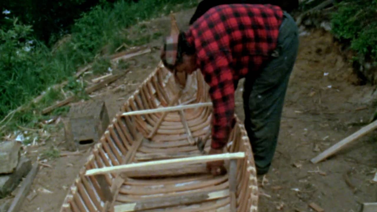 Cesar's Bark Canoe backdrop