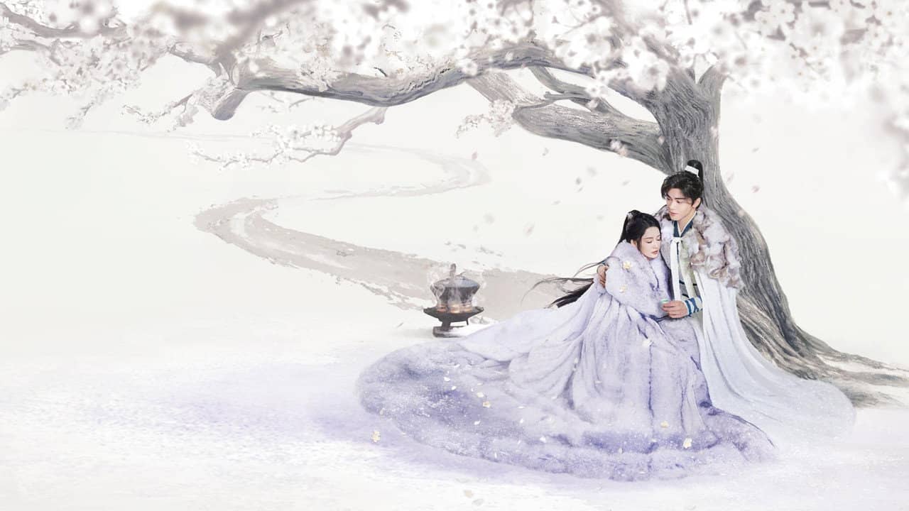 Snowy Night Timeless Love backdrop