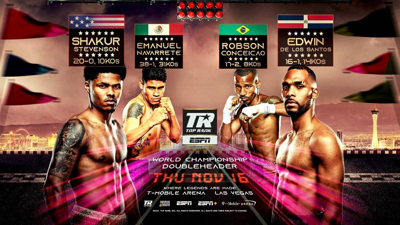 Shakur Stevenson vs. Edwin De Los Santos backdrop