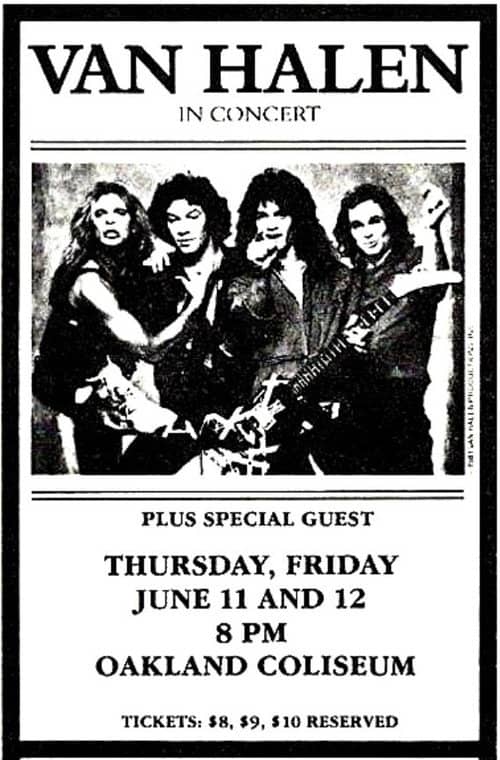 Van Halen: Oakland, CA @ Oakland Arena 1981