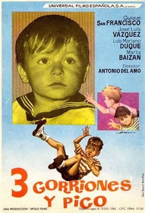 Tres gorriones y pico