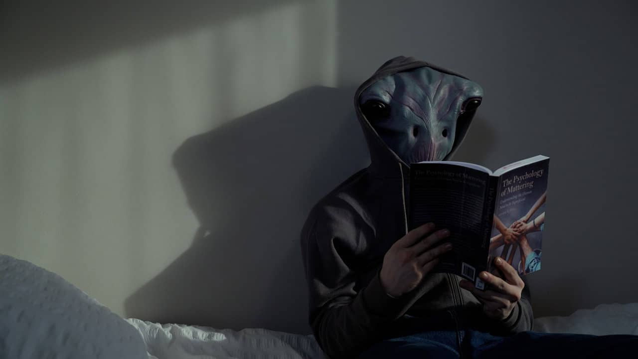 Alien Student backdrop