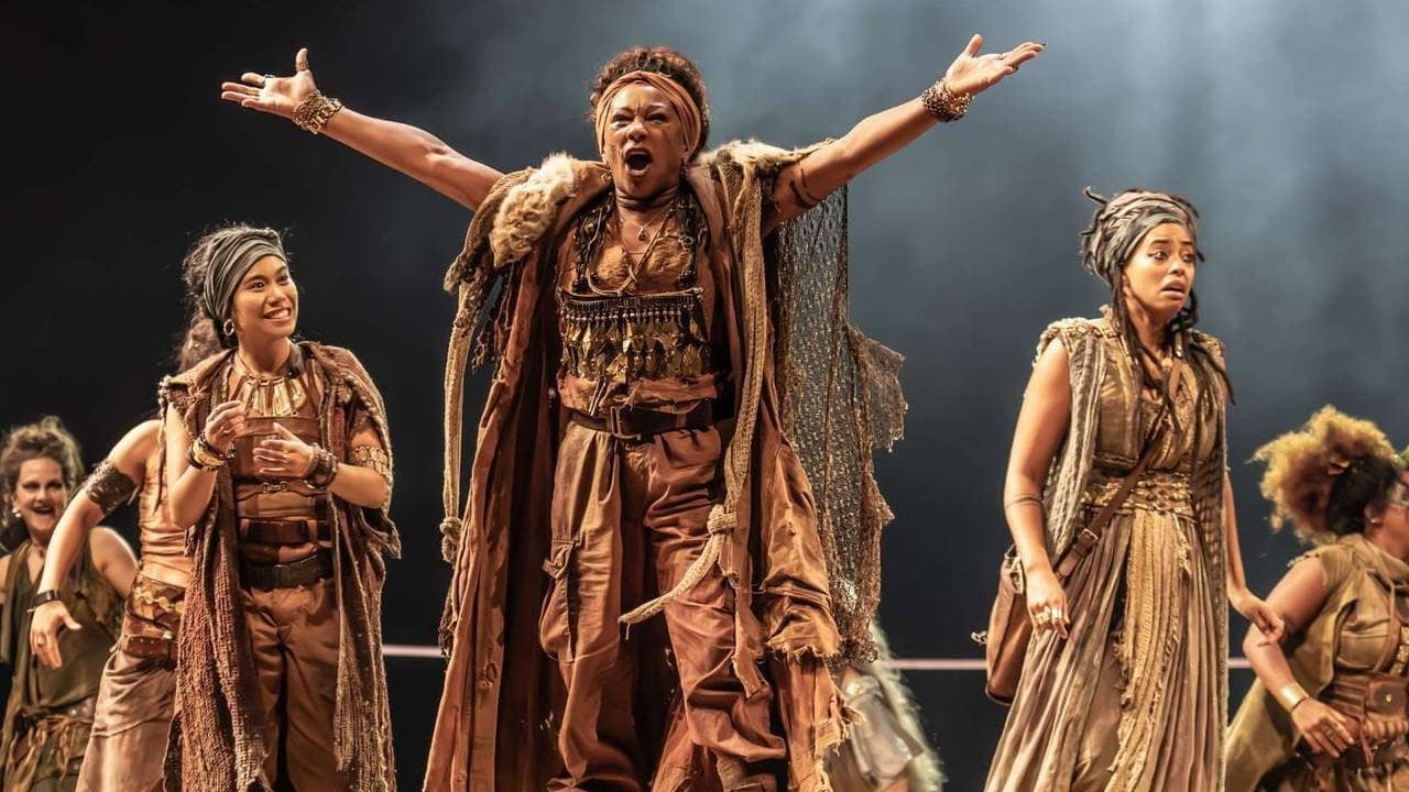 National Theatre Live: Bacchae backdrop