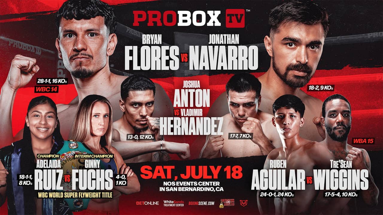 Bryan Flores vs. Jonathan Navarro backdrop